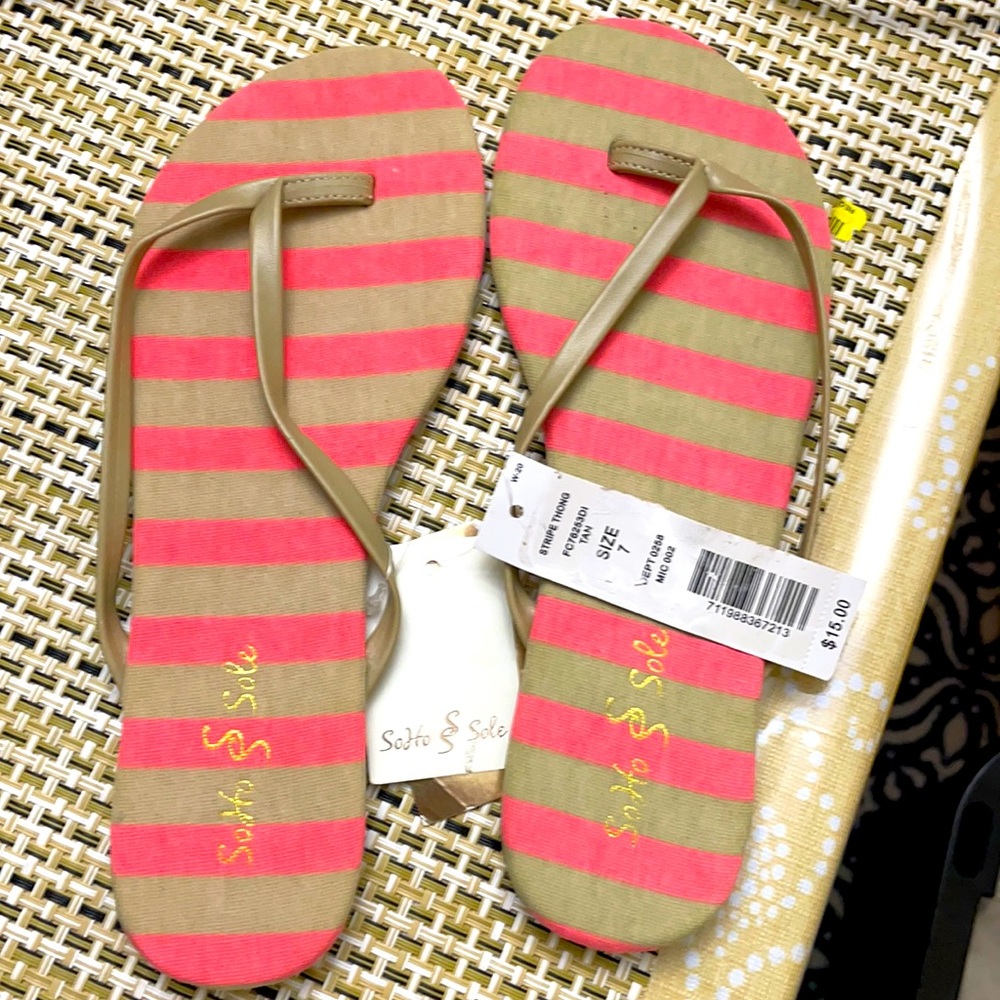 Soho Sole/Stripe Thong